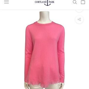 Cashmere Cortland Park Fringe Sweater Medium
